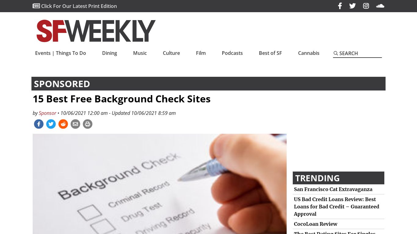 15 Best Free Background Check Sites to Do a Background Search - SF Weekly